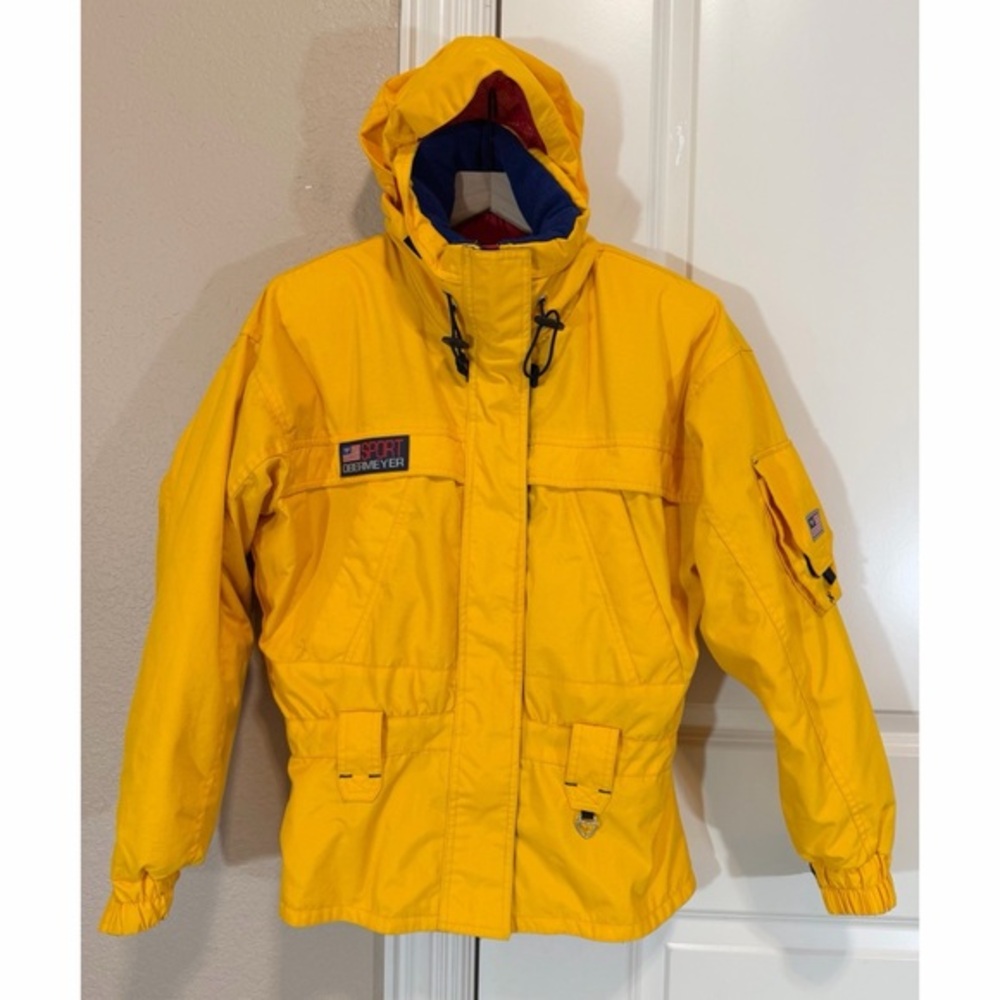 Obermeyer Sport Ski Jacket Thermolite Insulated Vintage 90s Yellow Red Women’s 8